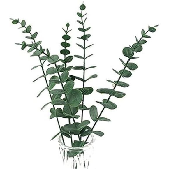 5 Pcs Real Touch Leaf Artificial Eucalyptus Stem Faux Eucalyptuses Wedding - Picture 2 of 6